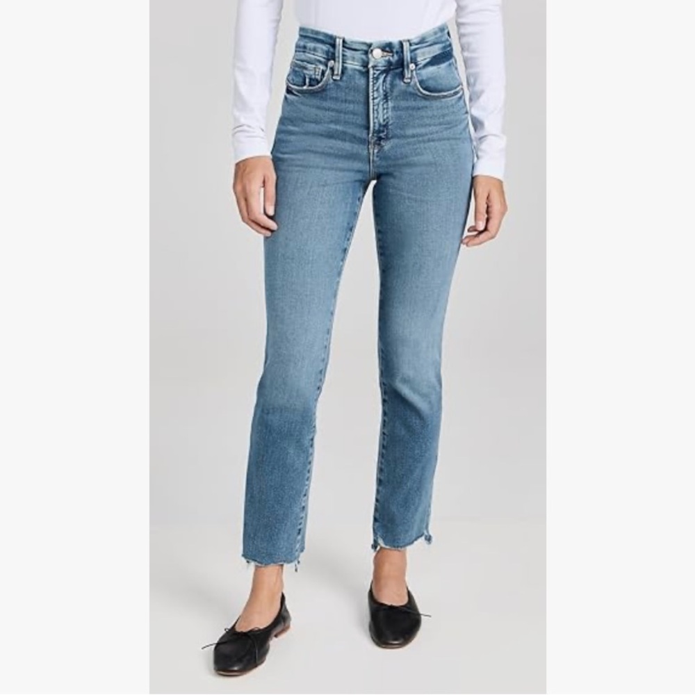 Good American Women's Good Legs Straight Jeans size 2/26 pre owned
